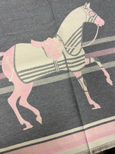 Load image into Gallery viewer, HORSE PRINT SCARF PINK GREY