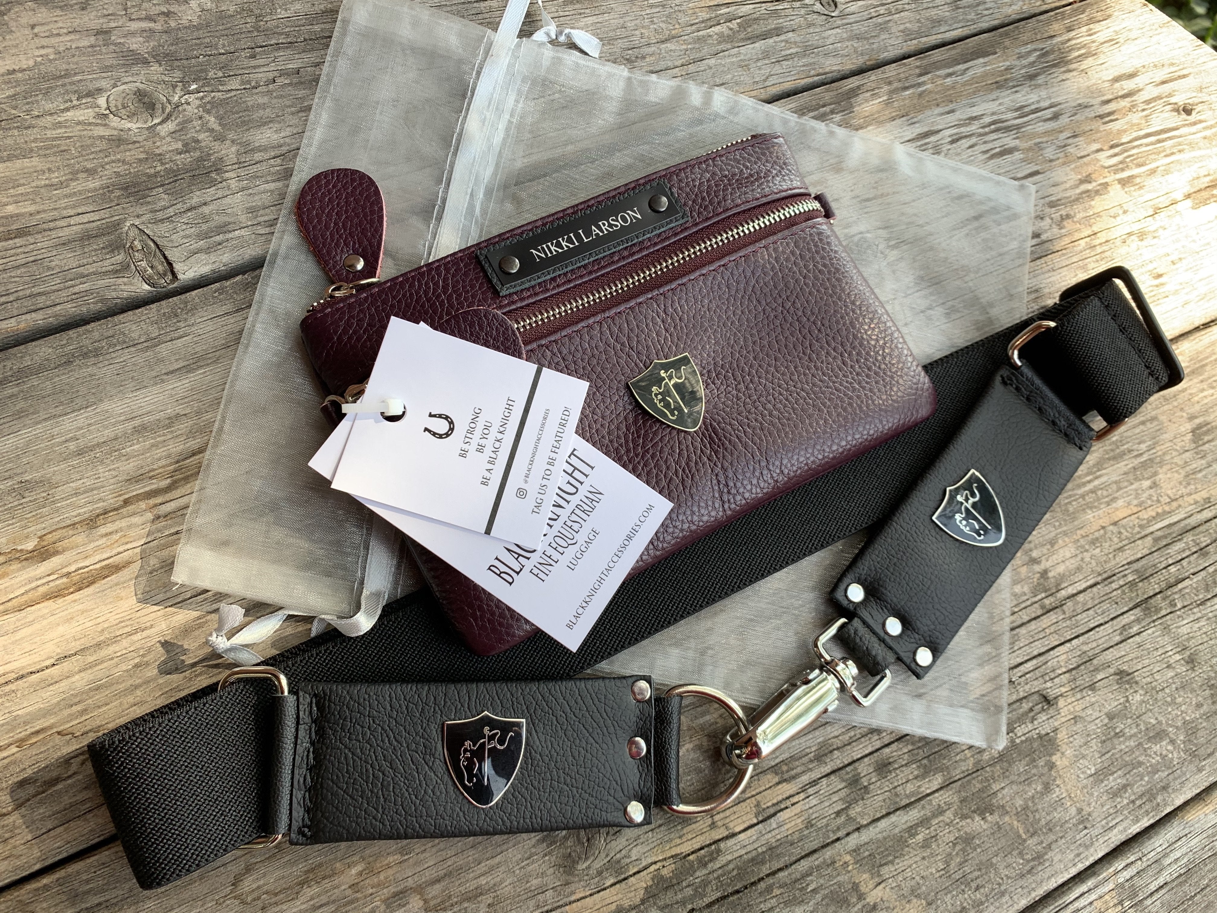 COMBO ~ Plum RW & Cheval Belt Black